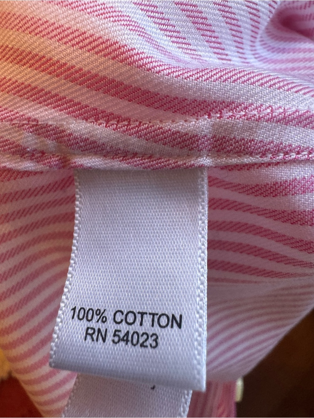 Banana Republic Classic Pink Striped Button-Down Shirt - Size 0P - Picture 7 of 7